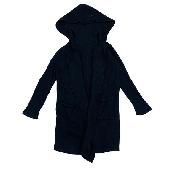 Zadig & Voltaire Cashmere Open Cardigan Hooded Women's M Goth Emo - Picture 1 of 7